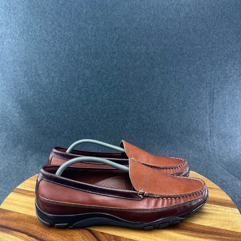 Allen Edmonds Boulder Brown Leather Loafers Sz 10.5E Wide Slip On Mens Shoes